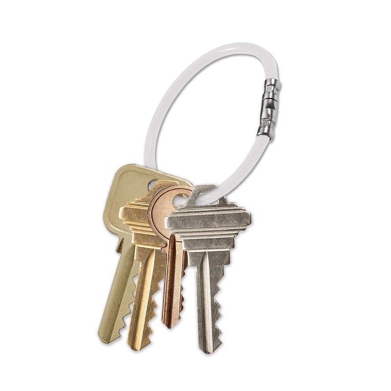 Lucky Line 5â€ Twisty Lock Key Ring, Flexible Nylon Coated Steel Wire Loop, Corrosion-Resistant and Durable, Clear, 5 Pack (8111005) - Image 3